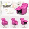 imageKids Recliner Kids Recliner Chair w 2 Cup Holders PU Leather Chairs Comfy wAdjustable Backrest ampamp 3 Pockets Toddler Furniture Sofa for Boys Girls Aged 3Rose