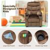 imageKids Recliner Kids Recliner Chair w 2 Cup Holders PU Leather Chairs Comfy wAdjustable Backrest ampamp 3 Pockets Toddler Furniture Sofa for Boys Girls Aged 3Earthy Brown