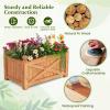 imageRaised Garden Bed 25quot L x 16W x 15H Wooden Garden Bed Outdoor wPlaced Drainage Holes ampamp Removable Base Panels Rectangular Planter Box for Vegetables Flower Herb Fruit1
