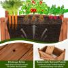 imageRaised Garden Bed 25quot L x 16W x 15H Wooden Garden Bed Outdoor wPlaced Drainage Holes ampamp Removable Base Panels Rectangular Planter Box for Vegetables Flower Herb Fruit1