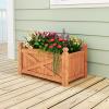 imageRaised Garden Bed 25quot L x 16W x 15H Wooden Garden Bed Outdoor wPlaced Drainage Holes ampamp Removable Base Panels Rectangular Planter Box for Vegetables Flower Herb Fruit1