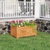imageRaised Garden Bed 25quot L x 16W x 15H Wooden Garden Bed Outdoor wPlaced Drainage Holes ampamp Removable Base Panels Rectangular Planter Box for Vegetables Flower Herb Fruit1