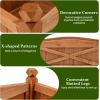 imageRaised Garden Bed 25quot L x 16W x 15H Wooden Garden Bed Outdoor wPlaced Drainage Holes ampamp Removable Base Panels Rectangular Planter Box for Vegetables Flower Herb Fruit1