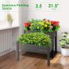 imageRaised Garden Bed 2Tier Elevated Planter Box with Legs ampamp 8 Drainage Holes Outdoor Garden Planter Container for Porch Patio Garden Backyard