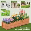 imageRaised Garden Bed 44 x 11 x 10 Wooden Flower Bed with 2 Drainage Holes ampamp Removable Bottom Long Narrow Decorative Garden Bed Planter Box Outdoor for Vegetables Flowers Fruits Herbs