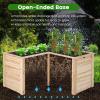imageRaised Garden Bed LShaped Deep Planter Box with OpenEnded Base Outdoor Elevated Planter for Garden Patio Flowers Vegetables Backyard