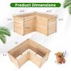 imageRaised Garden Bed LShaped Deep Planter Box with OpenEnded Base Outdoor Elevated Planter for Garden Patio Flowers Vegetables Backyard