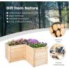 imageRaised Garden Bed LShaped Deep Planter Box with OpenEnded Base Outdoor Elevated Planter for Garden Patio Flowers Vegetables Backyard