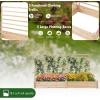 imageRaised Garden Bed with 3 Trellis ampamp 2 Planter Boxes 88L x 45W x 43H Outdoor Rectangular Raised Beds Wooden Gardening Planter for Climbing Vines Flowers Herbs Vegetables Fruits