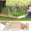 imageRaised Garden Bed with 3 Trellis ampamp 2 Planter Boxes 88L x 45W x 43H Outdoor Rectangular Raised Beds Wooden Gardening Planter for Climbing Vines Flowers Herbs Vegetables Fruits