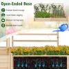 imageRaised Garden Bed with 3 Trellis ampamp 2 Planter Boxes 88L x 45W x 43H Outdoor Rectangular Raised Beds Wooden Gardening Planter for Climbing Vines Flowers Herbs Vegetables Fruits