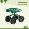 imageRolling Garden Seat Garden Cart with 360 Swivel Work Seat ampamp Adjustable Height Heavy Duty Garden Seat with Wheels for Lawn Yard Patio Greenhouse Planting Cleaning GreenGreen