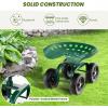 imageRolling Garden Seat Garden Cart with 360 Swivel Work Seat ampamp Adjustable Height Heavy Duty Garden Seat with Wheels for Lawn Yard Patio Greenhouse Planting Cleaning GreenGreen