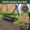 imageRolling Lawn Aerator 18 Manual Aerator Tool Fillable with SandRocks HeavyDuty Push Grass Aerator with Handle Soil Penetration Spikes Lawn Care Tool for Yard Garden GreenBlack
