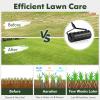 imageRolling Lawn Aerator 18 Manual Aerator Tool Fillable with SandRocks HeavyDuty Push Grass Aerator with Handle Soil Penetration Spikes Lawn Care Tool for Yard Garden GreenBlack