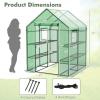 imageSmall Portable Greenhouses for Outdoors  57quot x 57quotx 77quot Walk in Greenhouse with RollUp Zipper Entry Door and 2 Windows 2 Tiers 8 Shelves Heavy Duty Green House for Indoor Garden Outside
