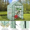 imageSmall Portable Greenhouses for Outdoors  57quot x 57quotx 77quot Walk in Greenhouse with RollUp Zipper Entry Door and 2 Windows 2 Tiers 8 Shelves Heavy Duty Green House for Indoor Garden Outside