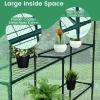imageSmall Portable Greenhouses for Outdoors  57quot x 57quotx 77quot Walk in Greenhouse with RollUp Zipper Entry Door and 2 Windows 2 Tiers 8 Shelves Heavy Duty Green House for Indoor Garden Outside