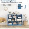 imageToys Storage Organizer 3Tier Cube Bookcase with 8 Compartments Wooden Display Cabinet for Kids Room Nursery Bedroom Classroom YellowBlue
