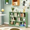 imageToys Storage Organizer 3Tier Cube Bookcase with 8 Compartments Wooden Display Cabinet for Kids Room Nursery Bedroom Classroom YellowGreen