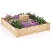imageWood Raised Garden Bed  49quot x 49quot x 10quot Elevated Garden Bed with Compost Bin for Outdoor Gardening and Planting Bottomless Planter Box for DeepRooted Vegetables Herbs Flowers and Fruits