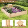 imageWood Raised Garden Bed  49quot x 49quot x 10quot Elevated Garden Bed with Compost Bin for Outdoor Gardening and Planting Bottomless Planter Box for DeepRooted Vegetables Herbs Flowers and Fruits