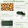 imageWooden Wagon Planter Decorative Garden Wheelbarrow Planter with 2 Planting Sections Rolling Wheels Adjustable Handle Small Wagon Cart Planter Stand for Flowers Vegetables Herbs GreenGreen