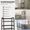 imagegraffy 4Tier Ladder Shelf Plant Stand Bamboo LadderShaped Bookcase Storage Shelves Multifunctional Display Rack Plant Stand Flower Pots Holder for Living RoomBathroomBedroom EspressoEspresso