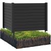 image48quotW x 36quotH Privacy Screen2 Panels Outdoor PVC Privacy Fence w 3 Ground Stakes Pool Equipment Enclosure Trash Can Enclosures Air Conditioner Fence for Garden AC Unit Pump Patio WhiteBlack