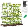 image71 x 71 Trellis for Climbing Plants Outdoor UShaped Metal Garden Arched Trellis with Netting SureClips ampamp Ground Stakes Cucumber Trellis for Vegetable Fruit Flower Vine