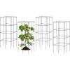 imageGRAFFY Pack of 4 Plant Cage Support Folding Tomato Cage Standing Metal Shelf for Climbing Plants 4 Pack of Tomato Trellis Plant Bed for Flower Vegetable ampamp Fruit Suitable for Garden ampamp Patio Lawn