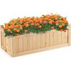imageGRAFFY Raised Garden Bed Folding Wood Planter Box wRemovable Bottom ampamp Drainage Elevated Planter for Flower Herb Vegetable Fruit Plant Container for Grass Lawn Patio Backyard 275quotD x 12quotW x 10quotH275D x 12W x 10H