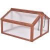 imageGRAFFY Wooden Garden Cold Frame Portable Garden Greenhouse Mini Greenhouse Kit with Foldable Top Raised Plants Bed Protection for Porch Backyard Balcony natural GT3568