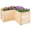 imageRaised Garden Bed LShaped Deep Planter Box with OpenEnded Base Outdoor Elevated Planter for Garden Patio Flowers Vegetables Backyard