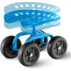 imageRolling Garden Seat Garden Cart with 360 Swivel Work Seat ampamp Adjustable Height Heavy Duty Garden Seat with Wheels for Lawn Yard Patio Greenhouse Planting Cleaning GreenBlue