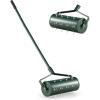 imageRolling Lawn Aerator 18 Manual Aerator Tool Fillable with SandRocks HeavyDuty Push Grass Aerator with Handle Soil Penetration Spikes Lawn Care Tool for Yard Garden GreenGreen