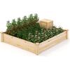 imageWood Raised Garden Bed  49quot x 49quot x 10quot Elevated Garden Bed with Compost Bin for Outdoor Gardening and Planting Bottomless Planter Box for DeepRooted Vegetables Herbs Flowers and Fruits