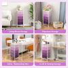 image10Drawer Rolling Storage Cart Trolley wLockable 360 Wheels 10 Removable PP Drawers Sturdy Metal Frame Rolling Utility Cart Perfect for Home Office Classroom ClearGradient Purple