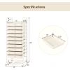 image10Drawer Rolling Storage Cart Trolley wLockable 360 Wheels 10 Removable PP Drawers Sturdy Metal Frame Rolling Utility Cart Perfect for Home Office Classroom ClearIvory