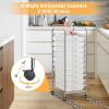 image10Drawer Rolling Storage Cart Trolley wLockable 360 Wheels 10 Removable PP Drawers Sturdy Metal Frame Rolling Utility Cart Perfect for Home Office Classroom ClearClear