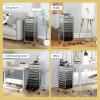 image10Drawer Rolling Storage Cart Trolley wLockable 360 Wheels 10 Removable PP Drawers Sturdy Metal Frame Rolling Utility Cart Perfect for Home Office Classroom ClearMixed Black
