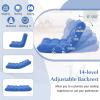image14Position Lazy Sofa Chair with Soft Coral Fleece Folding Gaming Chair Couch Recliner Floor Seat for Reading Meditating Yoga Gaming PinkBlue