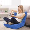 image14Position Lazy Sofa Chair with Soft Coral Fleece Folding Gaming Chair Couch Recliner Floor Seat for Reading Meditating Yoga Gaming PinkBlue