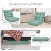 image14Position Lazy Sofa Chair with Soft Coral Fleece Folding Gaming Chair Couch Recliner Floor Seat for Reading Meditating Yoga Gaming PinkGreen