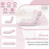image14Position Lazy Sofa Chair with Soft Coral Fleece Folding Gaming Chair Couch Recliner Floor Seat for Reading Meditating Yoga Gaming PinkPale Pink