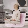 image14Position Lazy Sofa Chair with Soft Coral Fleece Folding Gaming Chair Couch Recliner Floor Seat for Reading Meditating Yoga Gaming PinkPale Pink