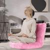 image14Position Lazy Sofa Chair with Soft Coral Fleece Folding Gaming Chair Couch Recliner Floor Seat for Reading Meditating Yoga Gaming PinkPink