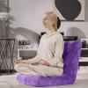 image14Position Lazy Sofa Chair with Soft Coral Fleece Folding Gaming Chair Couch Recliner Floor Seat for Reading Meditating Yoga Gaming PinkViolet