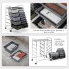 image15 Drawers Rolling Storage Cart Utility Tools Paper Organizer Mobile Storage Organizer with Wheels Art Cart Organizer for Kids Craft Storage Cart for Office School Home ClearGradient Grey