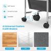 image15 Drawers Rolling Storage Cart Utility Tools Paper Organizer Mobile Storage Organizer with Wheels Art Cart Organizer for Kids Craft Storage Cart for Office School Home ClearGradient Grey